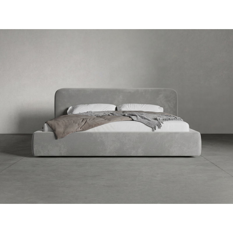 Dearborn King Bed in Contessa Dove Fabric, Queen