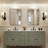 Lunara Metal Framed Rectangle Bathroom Wall Mirror with Tempered Glass-195459047