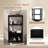 Bathroom Storage Cabinet With Open Shelves & Double Doors Modern Storage Organizer-106952691