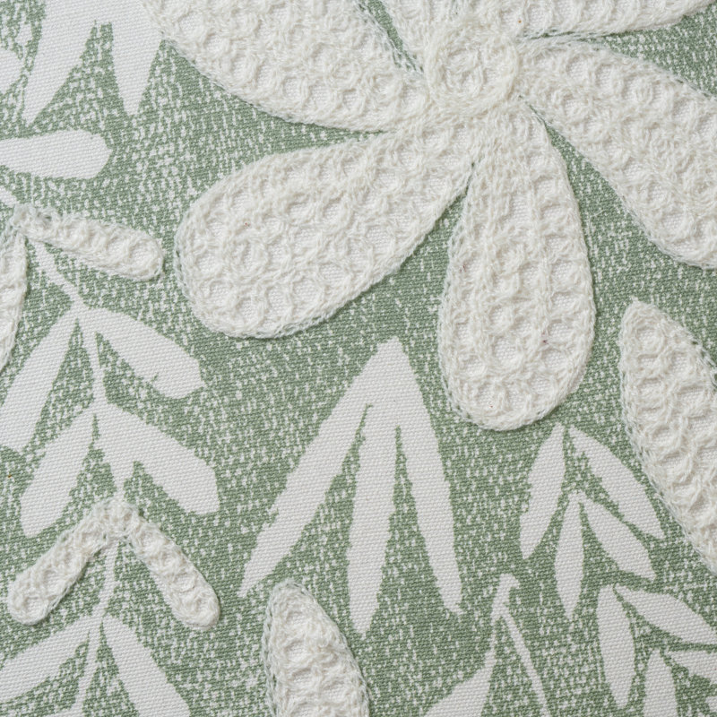 Repose-pieds rond avec rangement Artisan H 17 ", Vert