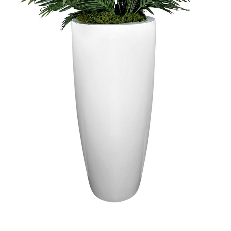 Faux Palm Plant in Fiberstone Planter
