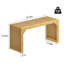 Banc en bois massif, banc d'entrée avec rangement
