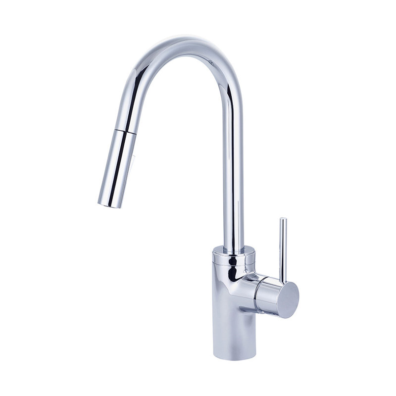 Robinet de cuisine à poignée simple Motegi, Chrome poli