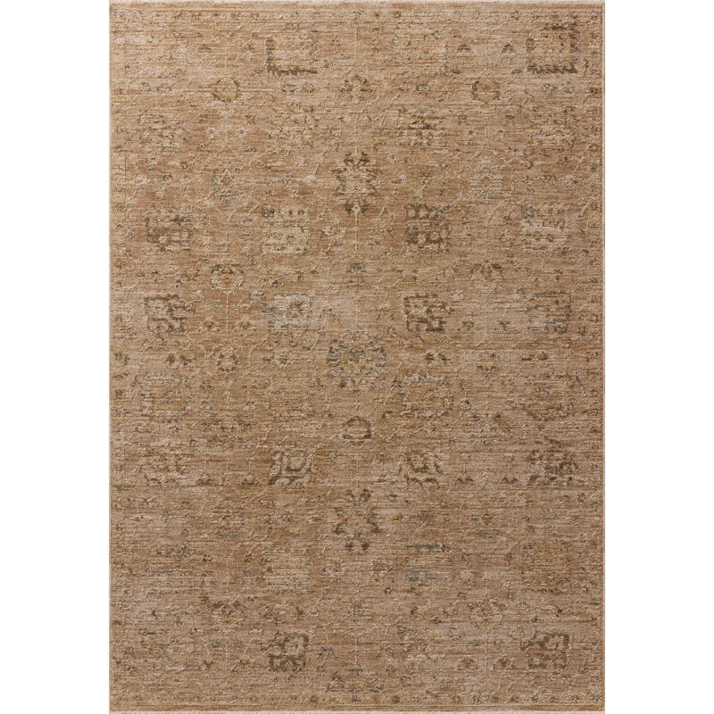 Tapis argile / multicolore Bungalow Rose, Carré 1 pi 6 po