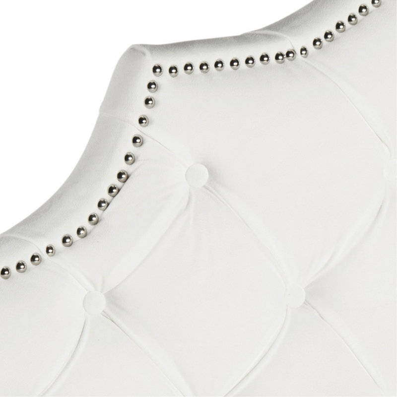 Danile Upholstered Headboard, White, Twin