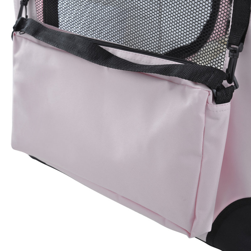 Chorley Collapsible Soft-Sided Crate with 1 Door, Extra Large (58 cm H x 56 cm W x  81 cm L), Pink