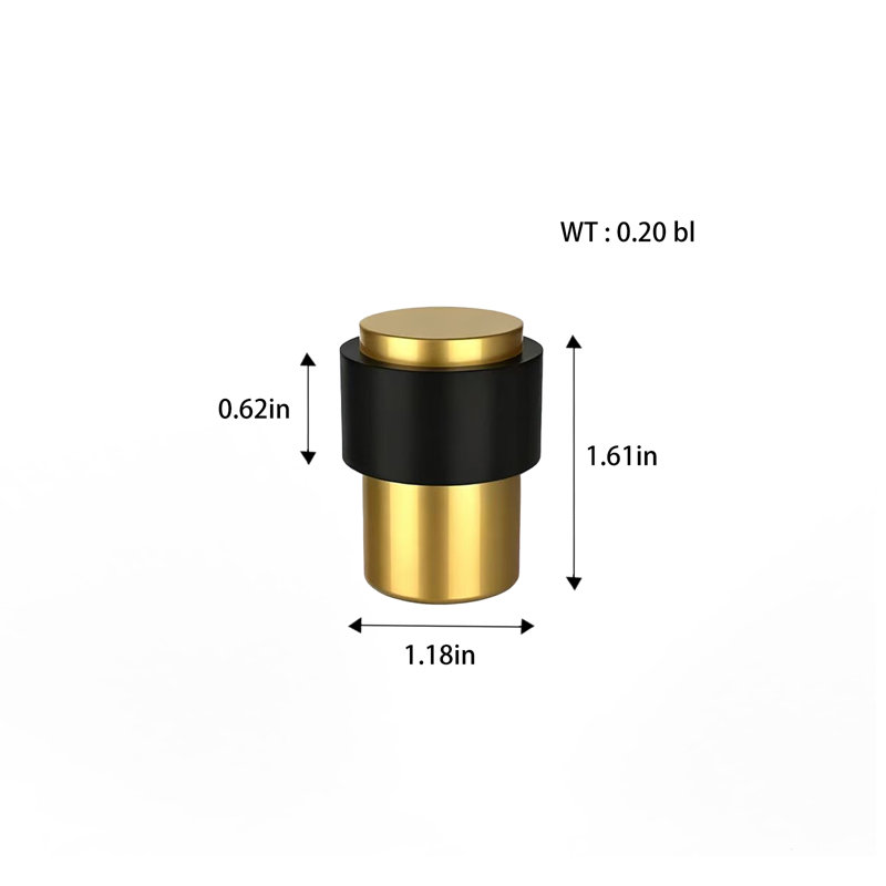 Gold Floor Mount Door Stop, Gold