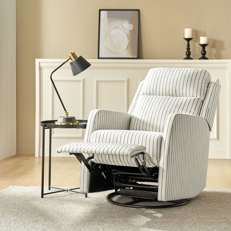 Fauteuil inclinable manuel oscillant pivotant moderne Caleya, Gris clair