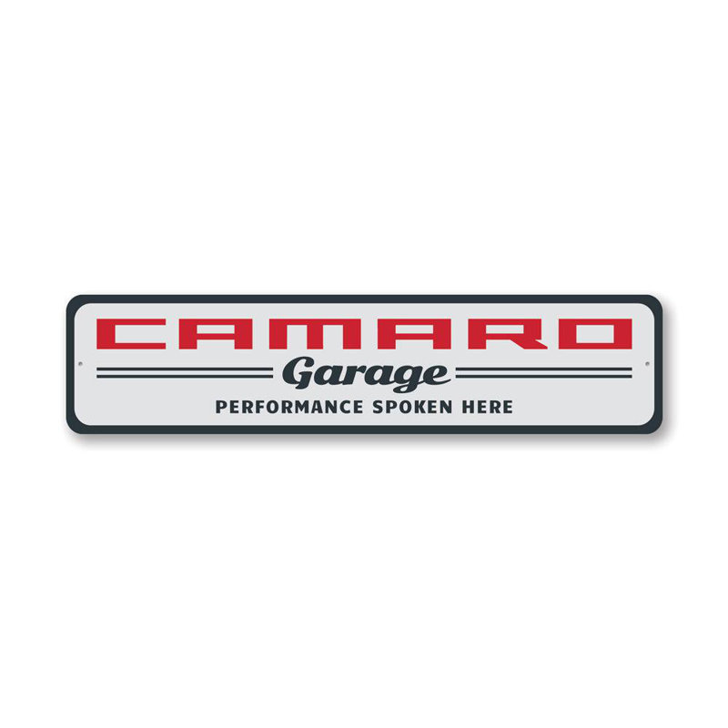 Enseigne de garage Camaro, H 6 po x l 24 po x P 0,06 po