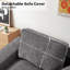 Canapé à accoudoirs carrés en tissu d'ameublement carré en chenille 71,6 po Vroni-1955535665