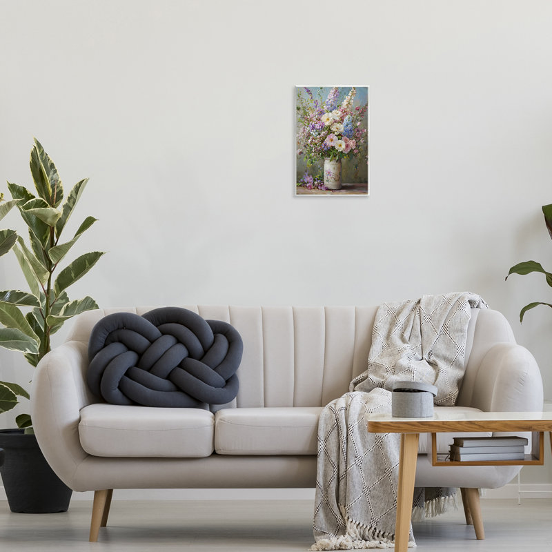 Plaque murale fleurs dans un vase Southern Country, design par Franklyn Gregory, H 15 po x l 10 po