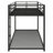 Sturdy And Stylish Twin Over Twin Metal Bunk Bed For A Safe And Comfortable Sleeping Experience.-1482578268-1482578270