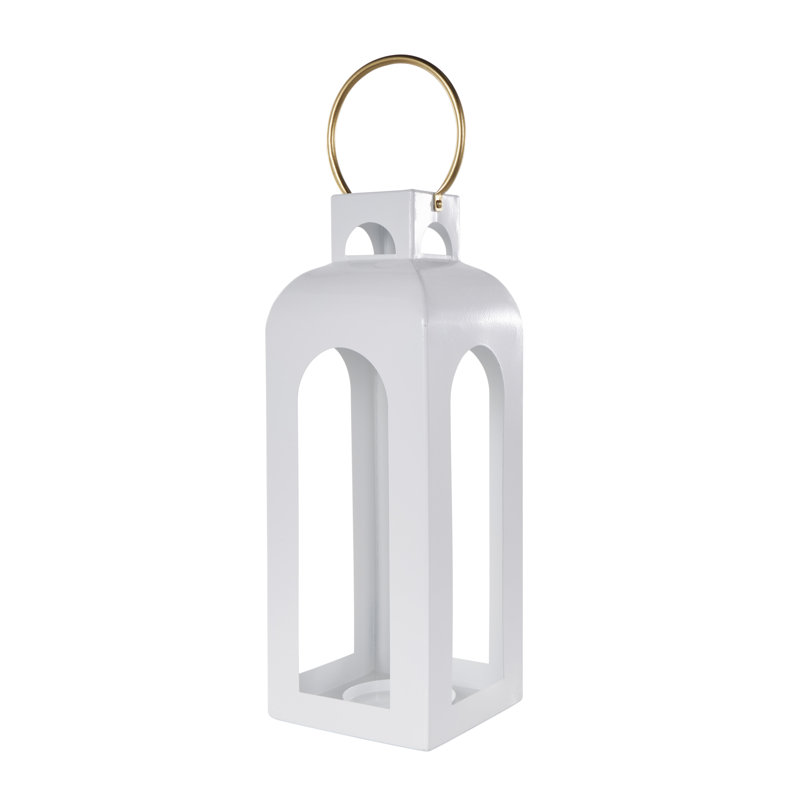 Metal Tabletop Lantern, 22.5" H x 6.55" W x 6.55" D