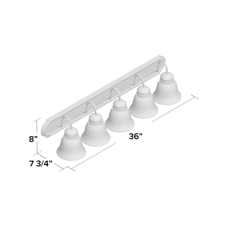 Mottla 5 - Light Vanity Light, Chrome, White Faux Alabaster Glass