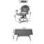 7 chaises en aluminium coulé - 6 chaises pivotantes et table d'extérieur-322253699