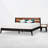 2-Pcs Bedroom Set – Solid Wood Platform Bed Frame & Matching Nightstand, Mid-Century Modern Scandinavian, 800 lbs Capacity, No Box Spring Needed-889326359-889326344