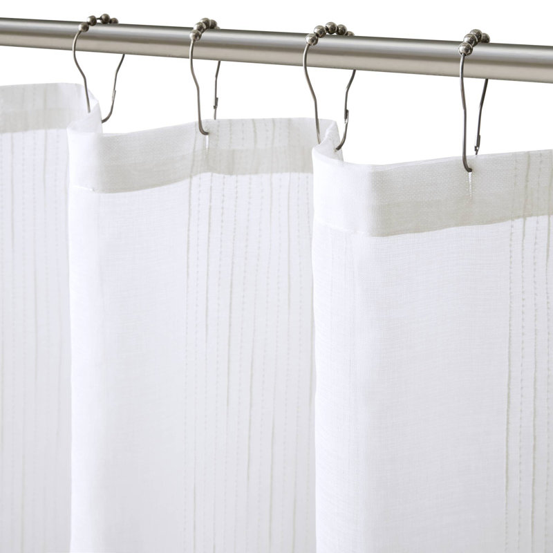 Rideaux de douche diaphane en polyester, 72 x 84, blanc moderne