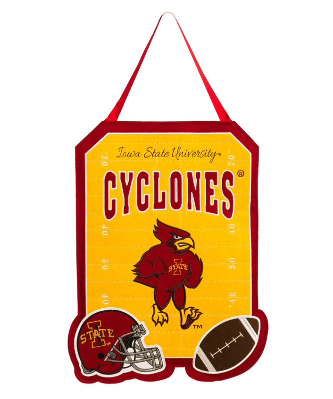 Mélange de polyester à 2 côtés 20 x 16 po drapeau de jardin NCAA, Université d'Iowa State