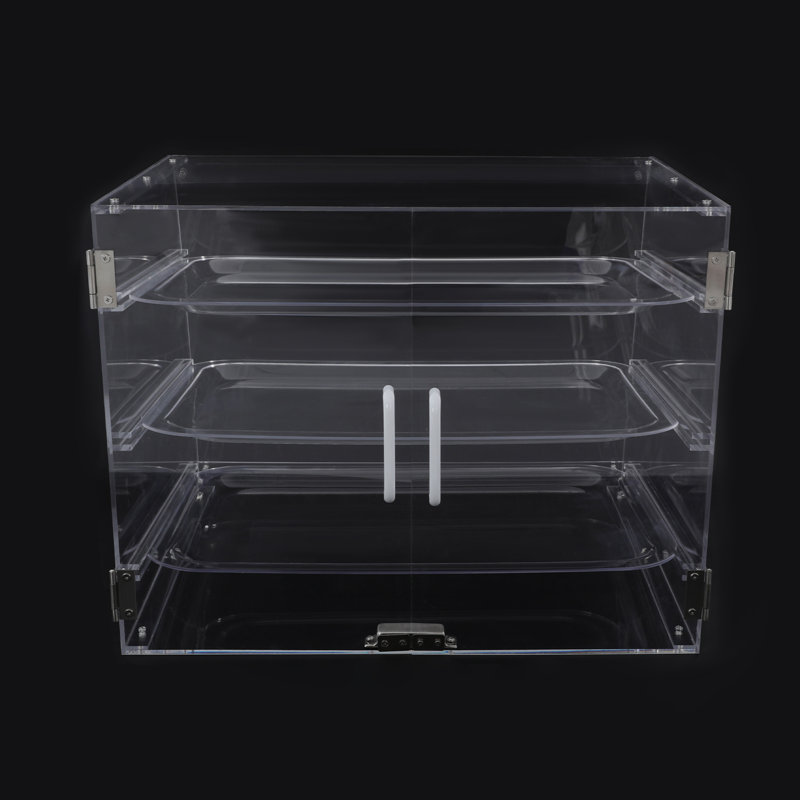 3 Tiers Clear Acrylic Bakery Pastry Display Canbinet