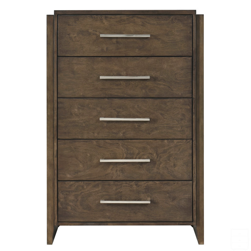 Mobilier de chambre classique classique contemporain à finition noyer foncé 1pc