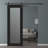Avon 207 Solid Manufactured Wood and Glass Paneled Barn Door with Installation Hardware Kit-97136576-97136575