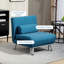 Romine Folding 5 Position Convertible Sleeper Chair Sofa Bed Blue
