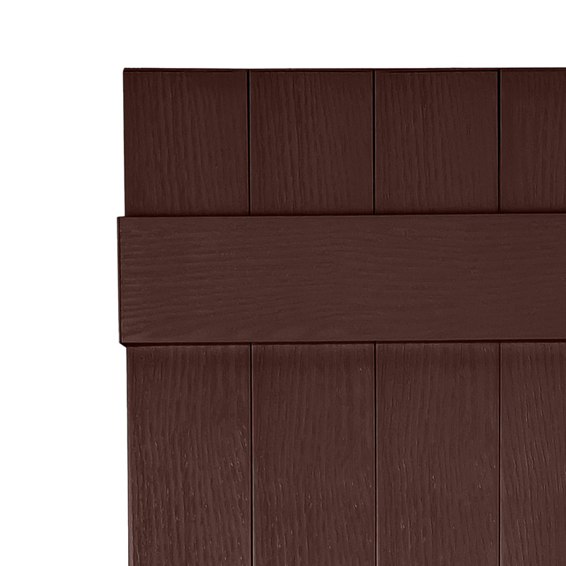 Persiennes personnalisées à 4 planches fermées, Bourgogne, 34"