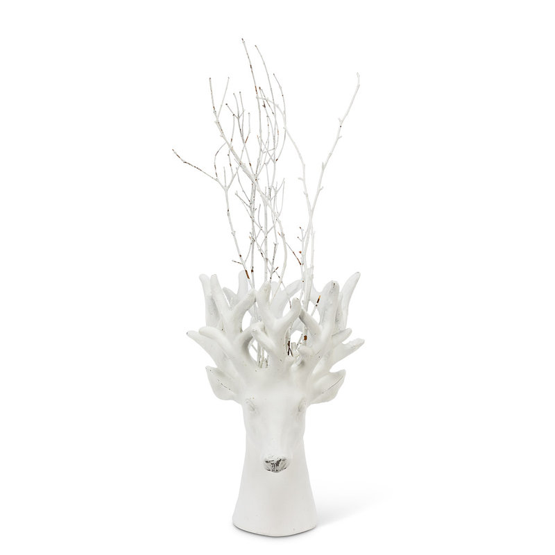Vase de table en résine Livi, Blanc