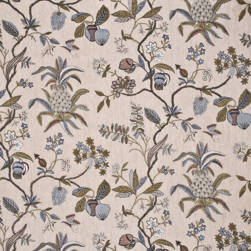 Oleander Exotic Pineapple Fabric