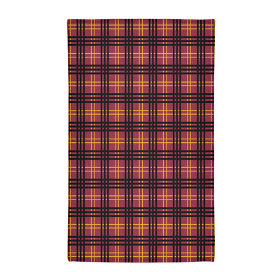 Tapis rouge à carreaux