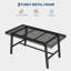Table de salle à manger industrielle 55 po pour 2 à 6 personnes - Table de cuisine rectangulaire avec structure en métal robuste et plateau en bois de bouleau rustique - Mobilier de salle à manger peu encombrant-688834187