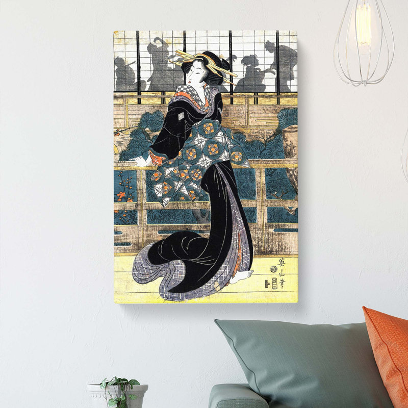 Entertainer by Eizan Kikukawa - Wrapped Canvas, 76cm H x 50cm W x 3cm D