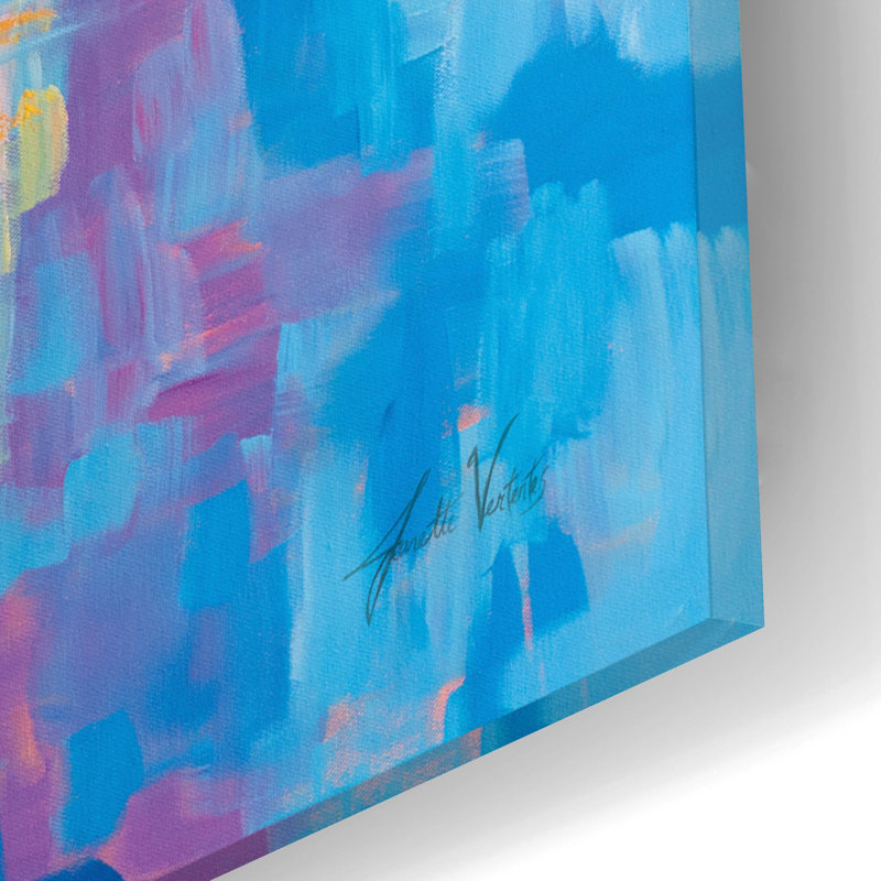 «Back From The Race» par Jeanette Vertentes, art mural en verre acrylique, H 12 po x l 16 po x P 0,13 po