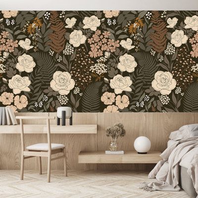 Earlsboro Peel & Stick Floral Roll