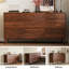 Commode 5 tiroirs noyer Mid-Century