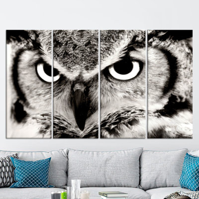 Élégante œuvre d'art sur toile en verre trempé noir et blanc, toile tendue 4P