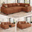 Short Plush Fabric Oversized U - Shaped Modular Sectional Sofa, Storage Sofa, Soft Upholstery-1887765828