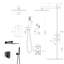 Pomme de douche double - Système de douche carré mural de 10 pouces avec valve brute-118534849