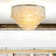 Adsett 6-Light Unique Coastal Natural Round Capiz Shell Flush Mount Ceiling