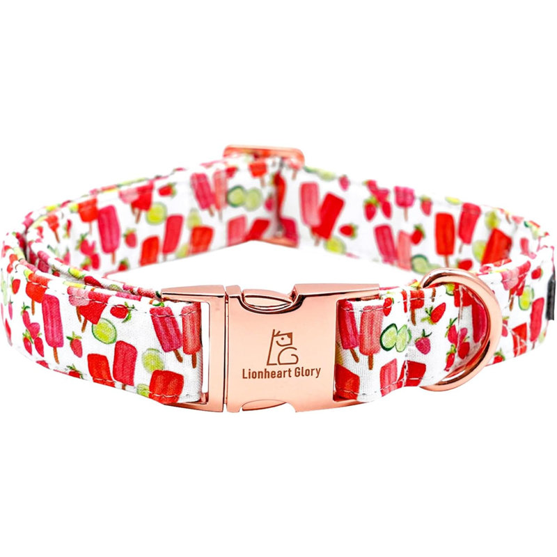 Popsicle Print Dog Collar - Soft, Durable, Adjustable For  Dogs - Spring/Summer Cute Collar Gift