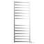 Chauffe-serviettes électrique mural en acier 24 po x 60 po Kontour - Chrome, câblé, rails carrés-679267295-679267293-679266336