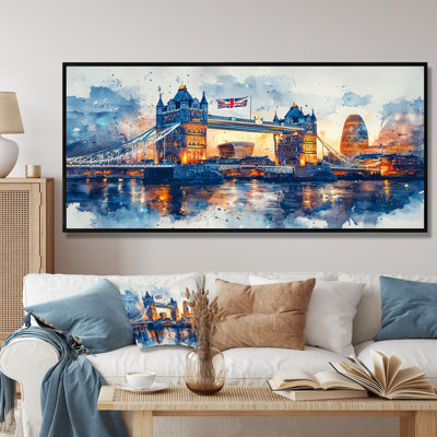 Moonlight On Tower Bridge Lights In London II - England Wall Art