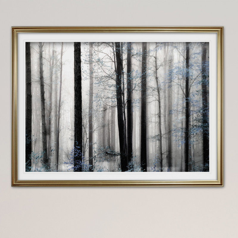 «Waiting For Spring», reproduction de peinture acrylique encadrée, Or, H 30 po x l 40 po x P 1,5 po
