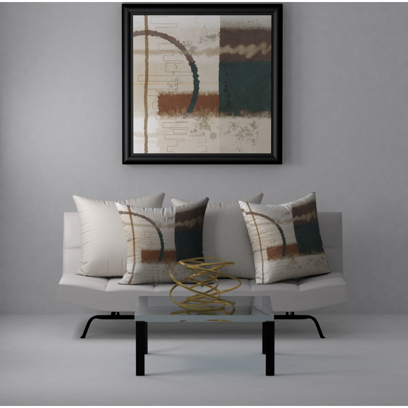 Abstract Reversible Throw Pillow, 24" x 24"