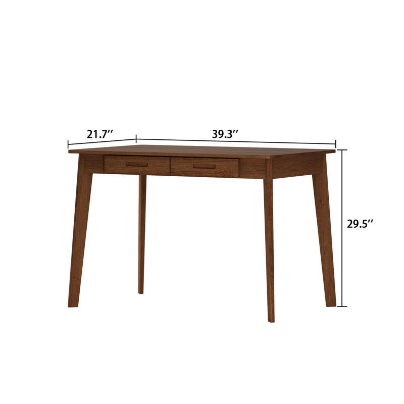 Baggio Writing Desk, Walnut, 29.5" H x 39.3" L x 21.7" W