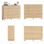 Commode cannelée à 8 tiroirs pour chambre à coucher, commode de rangement Boho l 47 po-1853748858