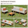 5-Pieces Outdoor Manual Weaving Wicker Rattan Patio Conversation Sets with Cushion