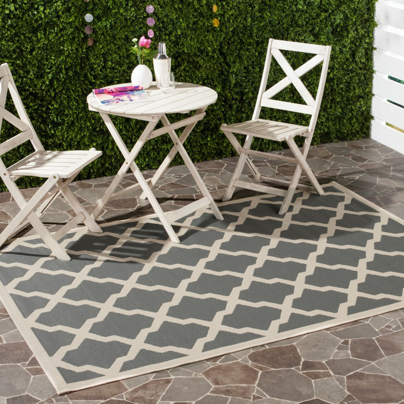 Herefordshire Performance Geometric Indoor/Outdoor Area Rug, Rectangle 8' x 11'