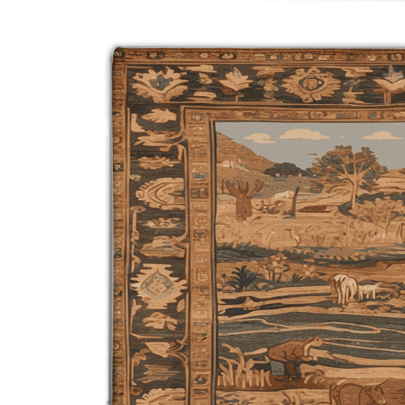 Turkish Brown Indoor and Outdoor Area Rug, Rectangle 2' x 3'