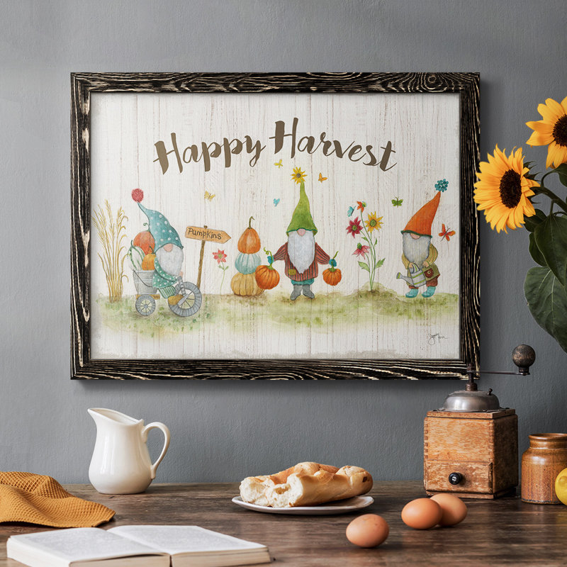 Gnome Harvest, reproduction d'art sur toile, Noir, H 22 po x l 32 po x P 1,5 po